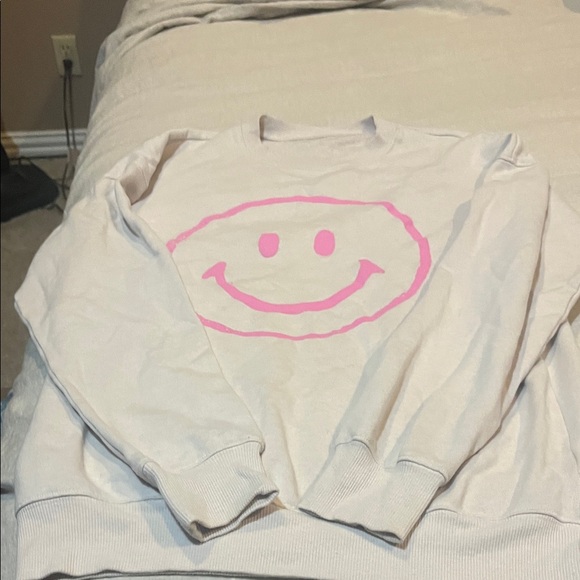 Pink Smiley Face Sweatshirt - Picture 1 of 2